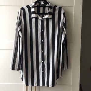 Striped H&M Blouse in 2 Fabrics
